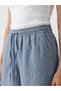 Vizyon New Season Indigo Women's Jean Shorts with Elastic Waist - 3