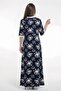 Women's Mustard Cotton Floral Homewear Dress - 3