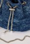 Navy Blue Jean Shoulder Bag for Girls I0279A8Ns - 5