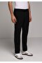 Regular Fit Mid Waist Straight Leg Men's Black Trousers - 4