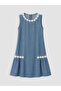 Indigo Daisy Embroidered Girls' Dress