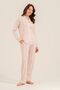 Women's Striped Pink Shirt Pajama Set Ar3755-S-V1