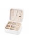 Portable Travel Jewelry Organizer Box with Zipper Compact Jewelry Storage Case for Rings, Earrings, Necklaces, Bracelets, Watches & Small Accessories - 2