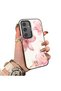 Samsung Galaxy S24 Compatible Silicone Edge Hard Back Case Couple Phone Case with Floral Pattern