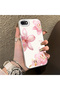 iPhone 7 Compatible Silicone Edge Hard Back Case Couple Phone Case with Floral Pattern - 3