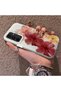 Samsung Galaxy A54 Compatible Silicone Edge Hard Back Case Couple Phone Case with Floral Pattern - 2