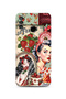 Huawei P30 Lite Compatible Retro Women's Collage Pattern Transparent Phone Case
