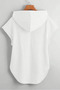 Women's Hooded Sleeveless Basic T-Shirt – 100% Cotton Single Jersey Fabric Comfortable Fit Summer Blouse - 3