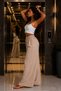 New Season Wide Loose Comfortable High Waist Linen Mixed Pants - 2
