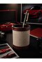Porting Genuine Leather Handmade Saddler Stitched Pencil Case Height 12 cm Diameter 9 cm - 2
