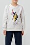 Boy's Embroidered White Long Sleeve Tracksuit Set Us2625-C-V1 - 2