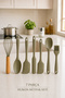 Arel Silicone Kitchen Set 6 Pieces Heat Resistant Spatula Spoon Brush Set + Whisk Gift - Khaki