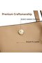 Large Leather Commuter Tote Bag with Mini Chain Pouch, Spacious Laptop Shoulder Bag for Work Office Daily Travel, Women Elegant Black Handbag - 5