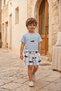 - Boy's Shorts Set |   100% Cotton / Fish Print - 2