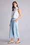 Barrel Fit High Waist Cropped Flowy Fabric Light Blue Pants H1937Ax26Hs - 3