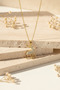 Yellow Color Steel Deer Figured Zircon Stone Women's Necklace - 4