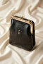 Vt-002 Burslu Small Women's Shoulder Bag Clip-On Handbag Crossbody Bag Black - 5