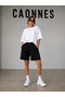 3-Piece Shorts for Women (Black-Grey-Navy Blue) Oversize Summer Shorts - Comfortable Fit Above the Knee Summer Product Anti-Sweat - 3
