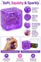 Cube Glitter Squishy Ball Sparkle Jelly Cube Stress Ball Squeezable Sensory Toy Solid Soft Squeeze Toy - 5
