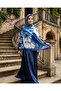 Patterned Cotton Soft Shawl Blue Soon Series - Mira İpek