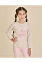Girls Grey Placement Print T-Shirt