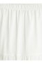 Lcwaikiki Classic Ecru Elastic Waist Flared Skirt - 6