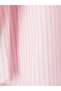 Xside Pink Striped V-Neck Three-Quarter Sleeve Women's Shirt - 7
