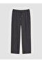 Lcwaikiki Classic Anthracite Women's Trousers with Elastic Waist - 5