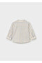 Baby Boy Linen Striped Stand Collar Shirt 1116 - 2