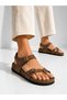 Women's Anatomical Cork Sole Double Buckle Flip-Flop Casual Sandals - 2