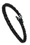 Black Color Steel Bracelet Byzantine Chain Model
