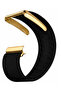 Whoop 5.0 Nylon Band, Adjustable Stretch Sport Band Replacement with Secure Quick-Clip Hardware, Breathable Athletic Wristband for Men and Women - Black with Gold Holder - 2
