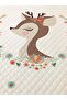 Deer Patterned Baby and Kids Printed Single Pique Set 160 X 220 cm White - 2