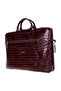 Burgundy Croco Genuine Leather 15-16 Inch Macbook/Laptop Bag - 2