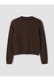 Lcw Vision Brown Crew Neck Women's Knitwear Cardigan - 7