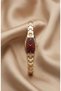 Helena Women's Steel Watch Gold Color & Claret Red Dial Vintage Old Money Elegant Stylish Premium Luxury Women's Wristwatch 2026 - 3