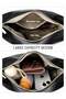 Women Shoulder Bag PU Large-Capacity Multi-Pocket Crossbody Sling Tote Handbag, Ladies Hobo Crescent Cross Bags - 3