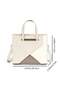 Women's Leather Shoulder Bag, Ladies Geometric Contrast Crossbody Bag Sling Bag Side Bag Carry Bag - 7
