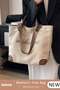 Women's Shoulder Tote Bag Canvas Handbag for Women Large Capacity Messenger Bag, Fashionable Chain Bag Travel Shoulder Bag for Ladies Girls College Students