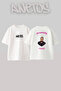 Kanye West_61 Design Printed Unisex Oversize Fit White Tshirt