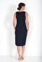 Women's Gold Buttoned Lined Crepe Midi Dress - 4