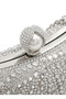 Women's Luxury Crystal Clutch Bag | Elegant Rhinestone Party Handbag with Pearl Clasp & Gold Chain | Bridal Wedding Purse for Weddings, Parties, Prom, Cocktail, Engagement, Eid & Special Occasion - 3