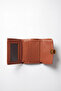 Coffee Genuine Leather Small Size Women's Card and Coin Wallet Lv910111 - 3