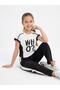 Girl's 2-Piece Sports Set with Side Striped Wide-Leg Pants - 3