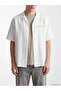 Xside White Relax Fit Embroidered Men's Shirt - 3