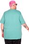 Mode XL Large Size T-Shirt with Bis Collar Los Angeles U26117 Cagla - 5