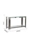 Nail Console Table Small Entry Way Console Table Contemporary Glass and Stainless Steel Finish Suitable For Living Room Table Sofa Table Side Table End Table - 8