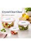 3 PCS Glass Food Storage Container Set 405ml 720ml 950ml, Round Airtight Storage Container - 5