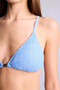 Regular Fit Wrinkled Textured Blue Bikini Top E0205Ax26Sm - 4