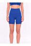 Women's Short Biker Leggings - Electric Blue - C518 - 3